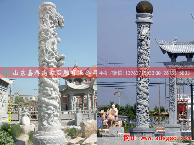 龙柱雕刻