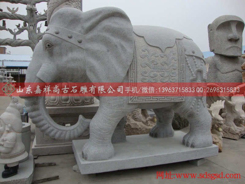 青石石雕大象